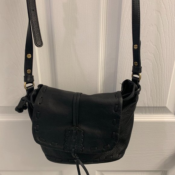 Sanctuary	Black Leather Crossbody - Picture 2 of 7